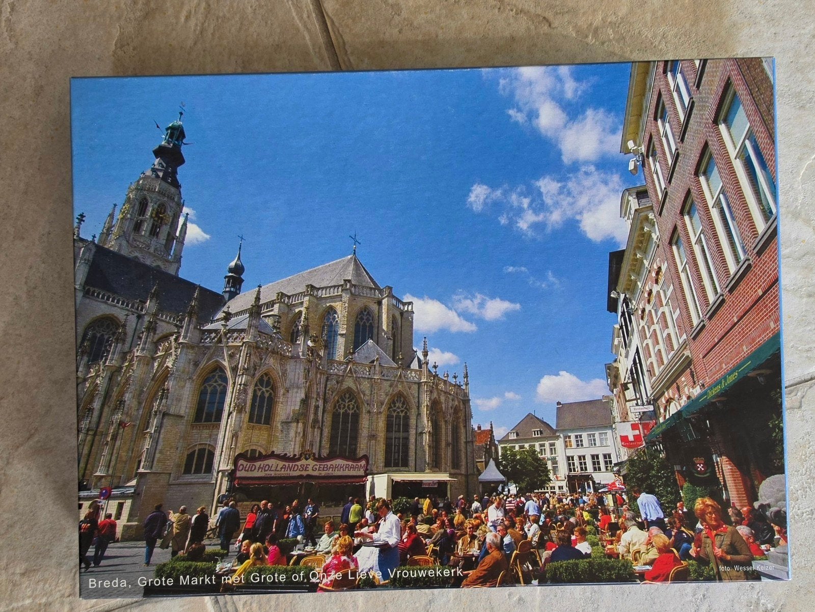 Legpuzzel Breda Grote Markt 1000 stukjes, Ophalen of Verzenden, 500 t/m 1500 stukjes, Zo goed als nieuw, Legpuzzel