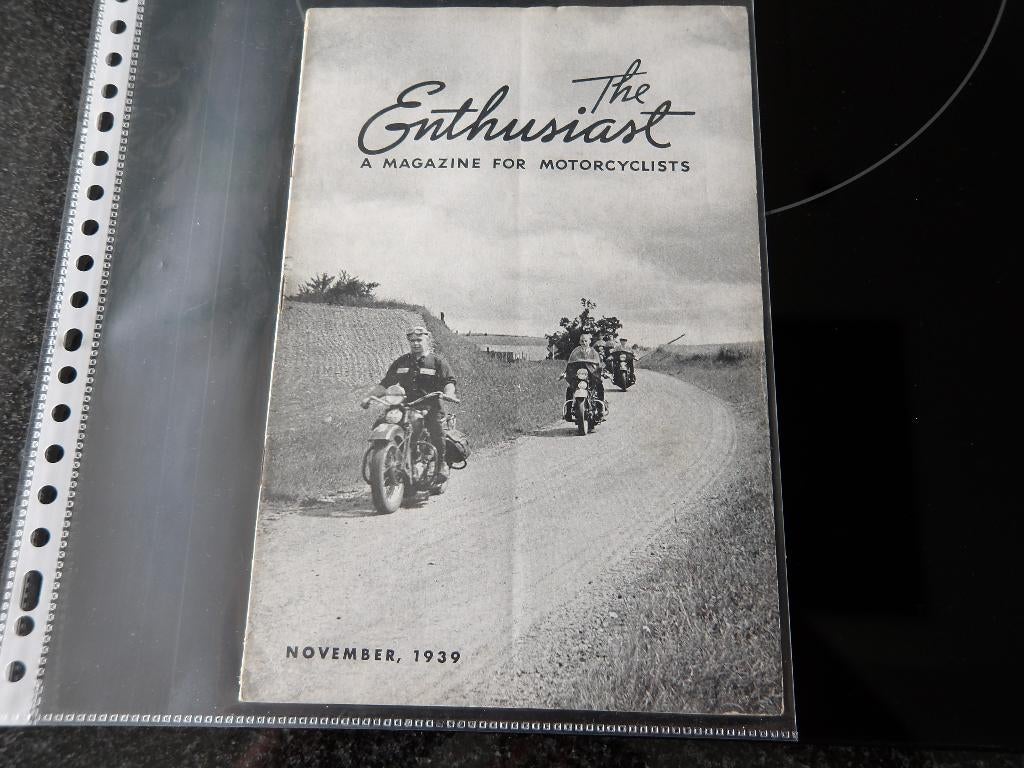 Harley Davidson The Enthusiast Nov 1939, Motoren, Verzenden, Harley-Davidson of Buell