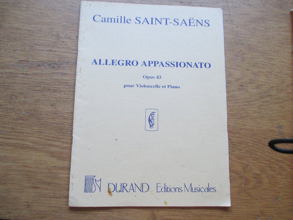 CAMILLE SAINT-SAËNS - ALLEGRO APPASSIONATO -CELLO EN PIANO, Cello, Gebruikt, Klassiek, Ophalen of Verzenden