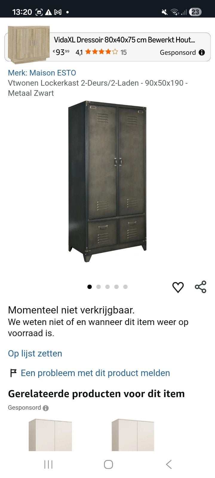 VT wonen lockerkast, Huis en Inrichting, Ophalen, 50 tot 100 cm, Zo goed als nieuw, Minder dan 100 cm