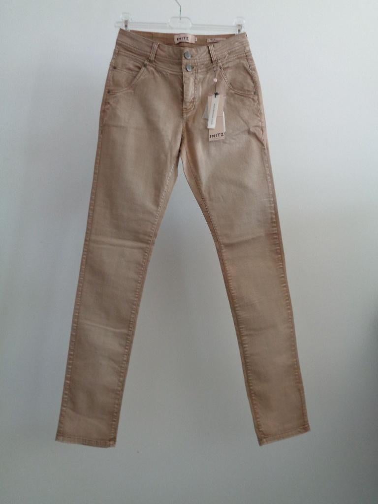IMITZ camel broek, maat 36, NIEUW met kaartjes, Kleding | Dames, Beige, Nieuw, Ophalen of Verzenden, Maat 36 (S)