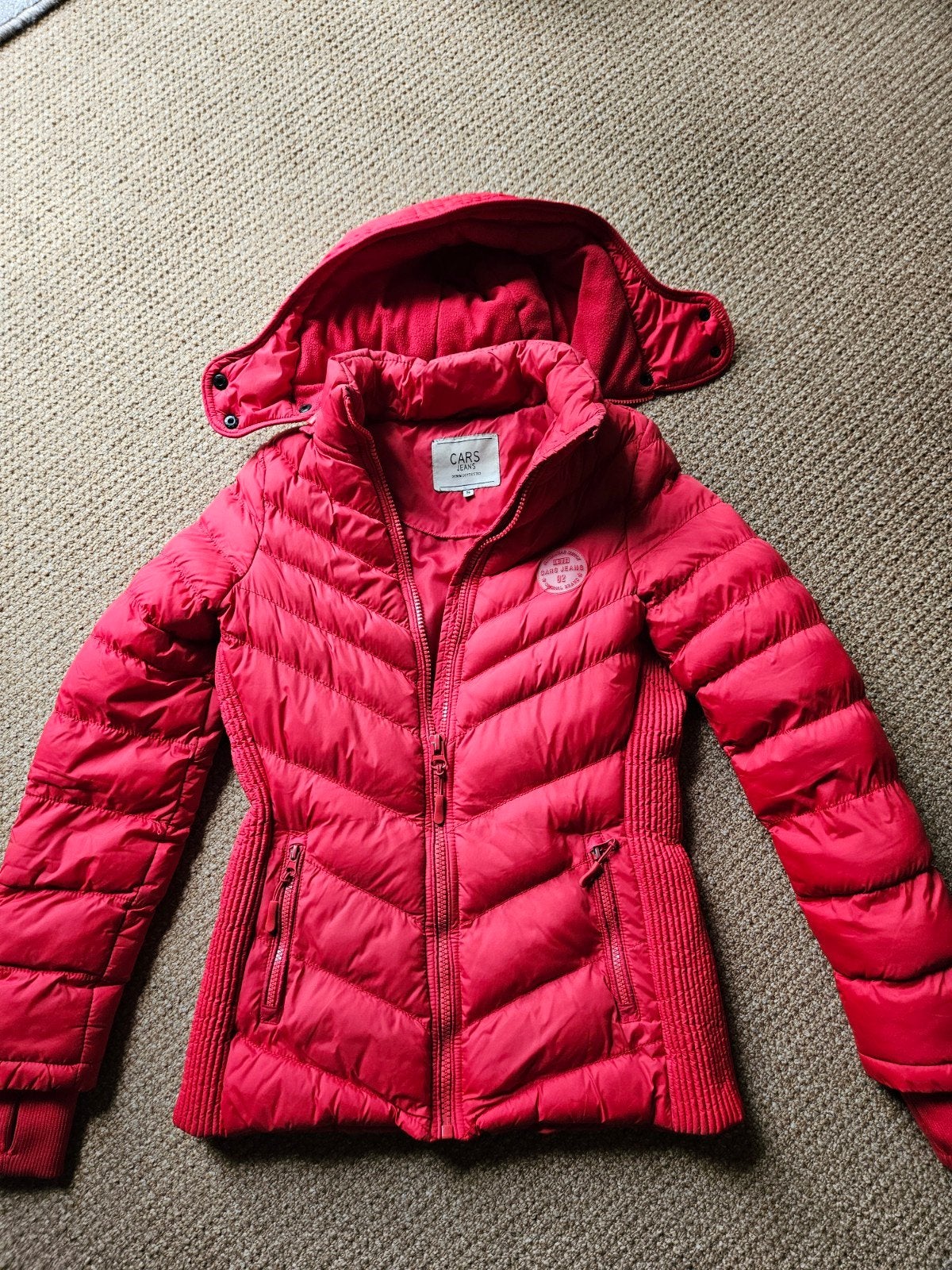 Cars Jeans winterjas rood maat S, Ophalen of Verzenden, Zo goed als nieuw, Maat 36 (S), Rood