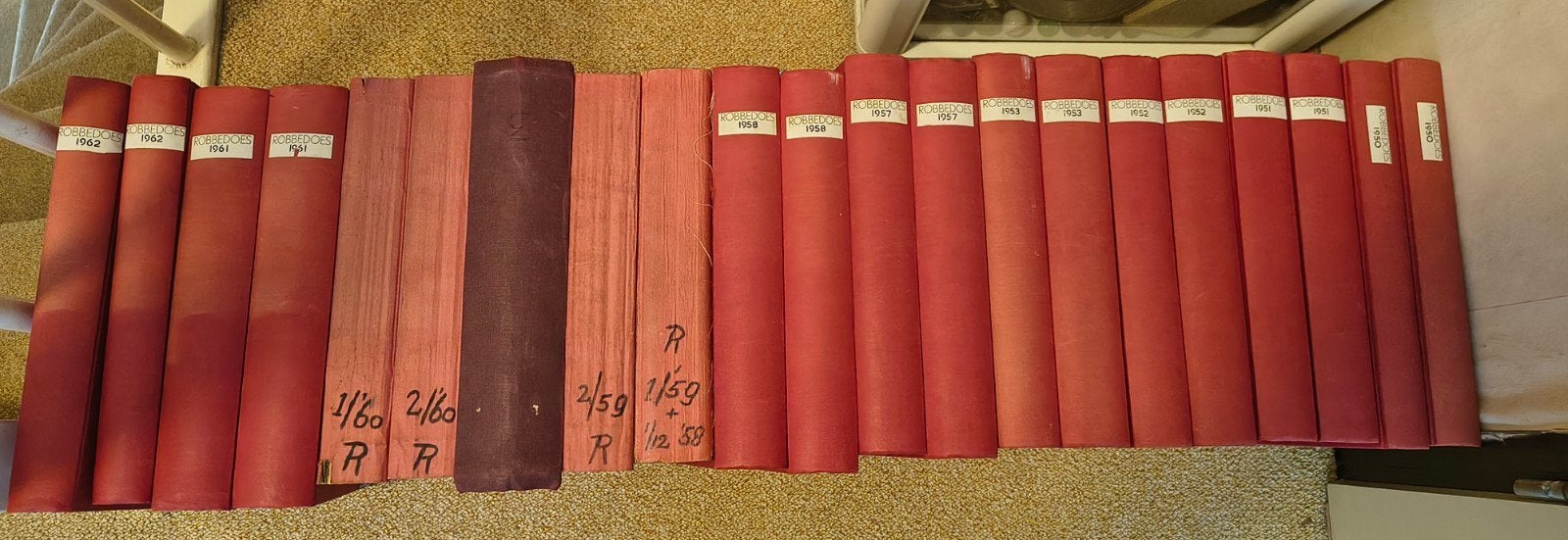 ROBBEDOES verzamelalbums 1951 t/m 1962 ingebonden, Boeken, Gelezen, Ophalen of Verzenden, Dupuis, Meerdere stripboeken