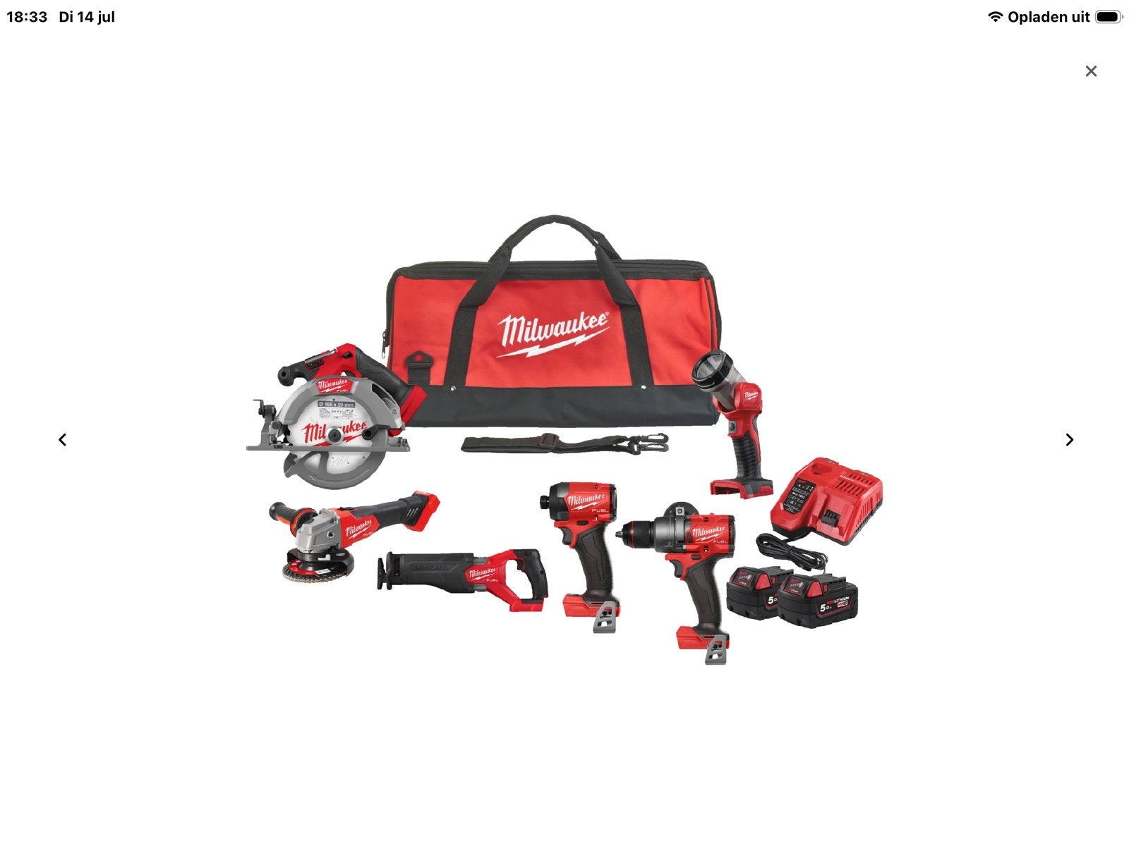 Milwaukee set NIEUW, Ophalen of Verzenden, Nieuw