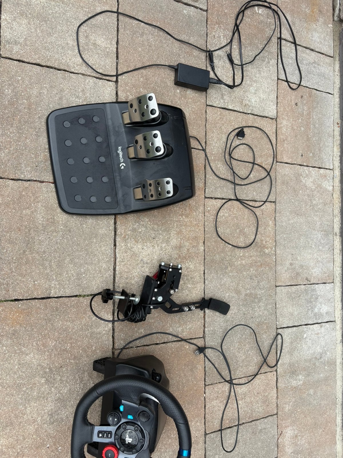 Race stuur van logitech met handrem van sten, Ophalen, Zo goed als nieuw