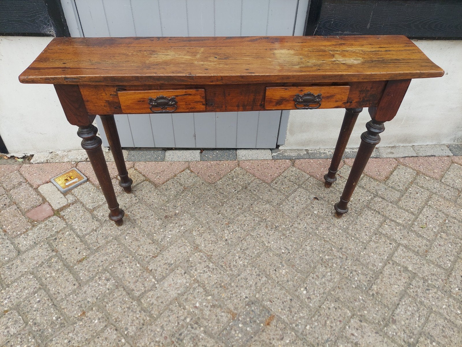 Sidetable haltafel kaptafel tafeltje, Antiek en Kunst, Antiek | Meubels | Tafels, Ophalen
