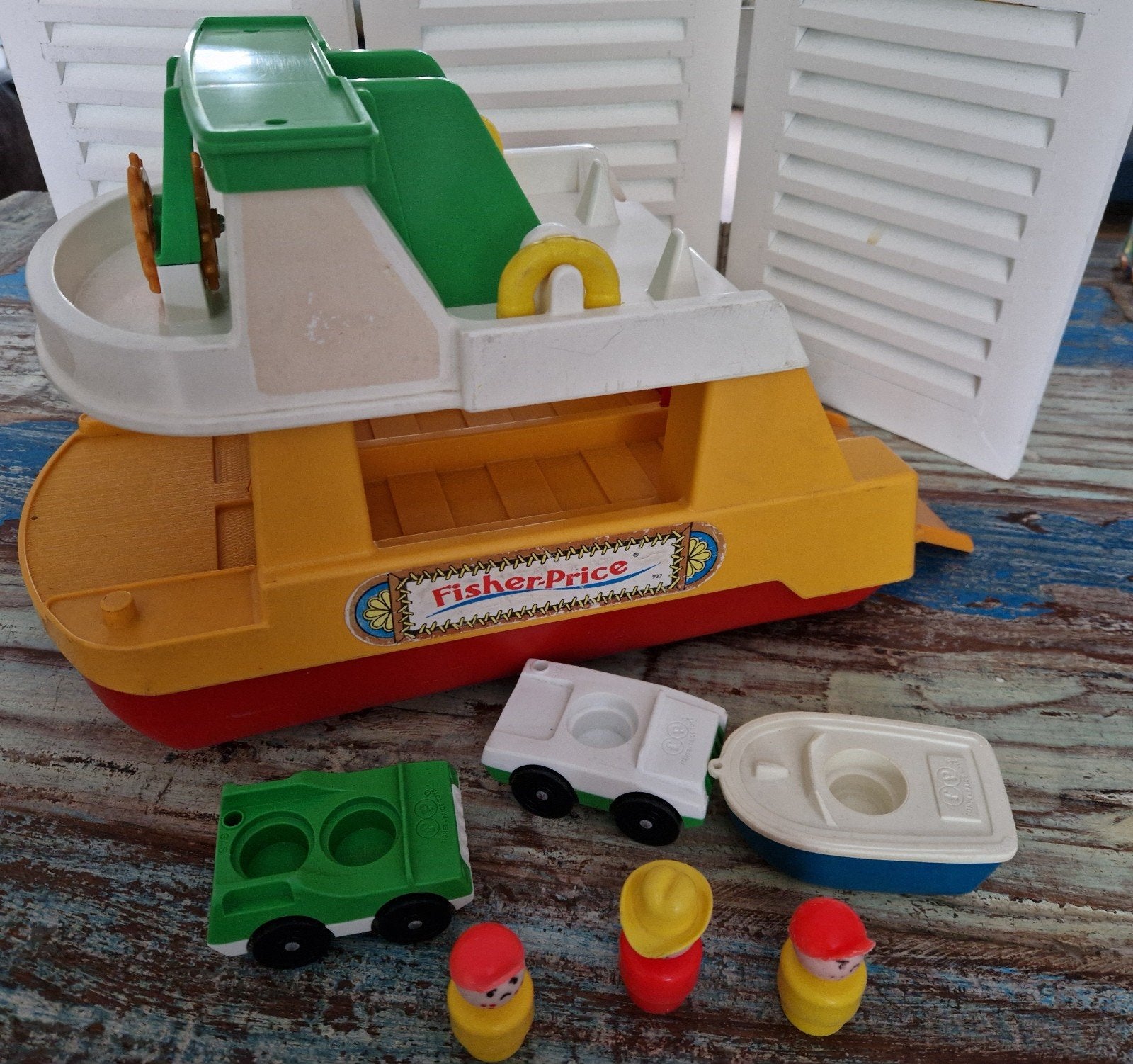 Vintage Fisher price Family Veerboot. 1978, Ophalen of Verzenden, Gebruikt, Speelset