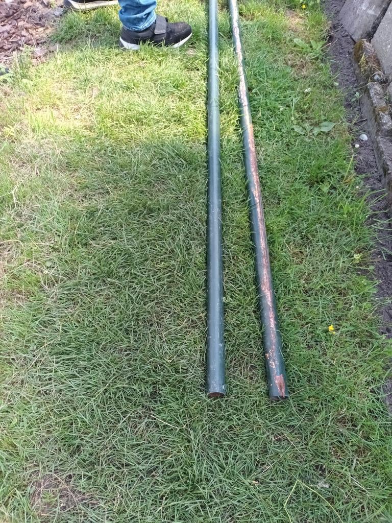 6 ijzeren palen, Tuin en Terras, Palen, Balken en Planken, Ophalen, Minder dan 180 cm, Palen