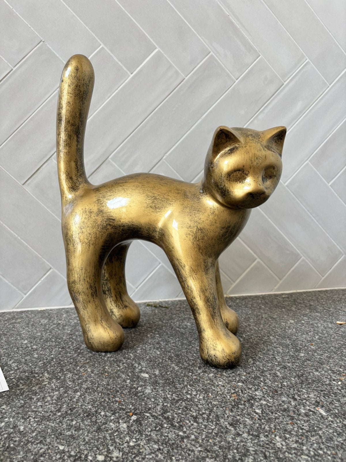 Gouden poes, Ophalen of Verzenden, Zo goed als nieuw, Dier