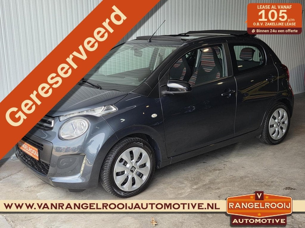 Citroen C1 1.0 e-VTi Airscape Feel, vouwdak, airco, bluetoot, Auto's, Voorwielaandrijving, Gebruikt, 4 stoelen, C1