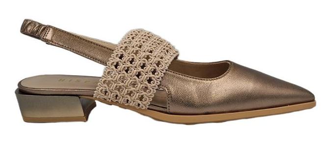 Slingback Hispanitas Taupe/brons maat 38/39 (valt als 38), Overige kleuren, Hispanitas, Overige typen, Nieuw
