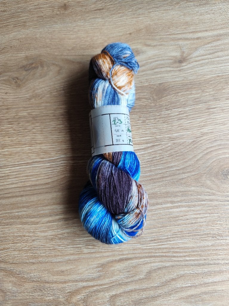 T.k. streng handgeverfd merino sokkengaren 3, Ophalen of Verzenden, Nieuw, Breien of Haken, Wol of Garen