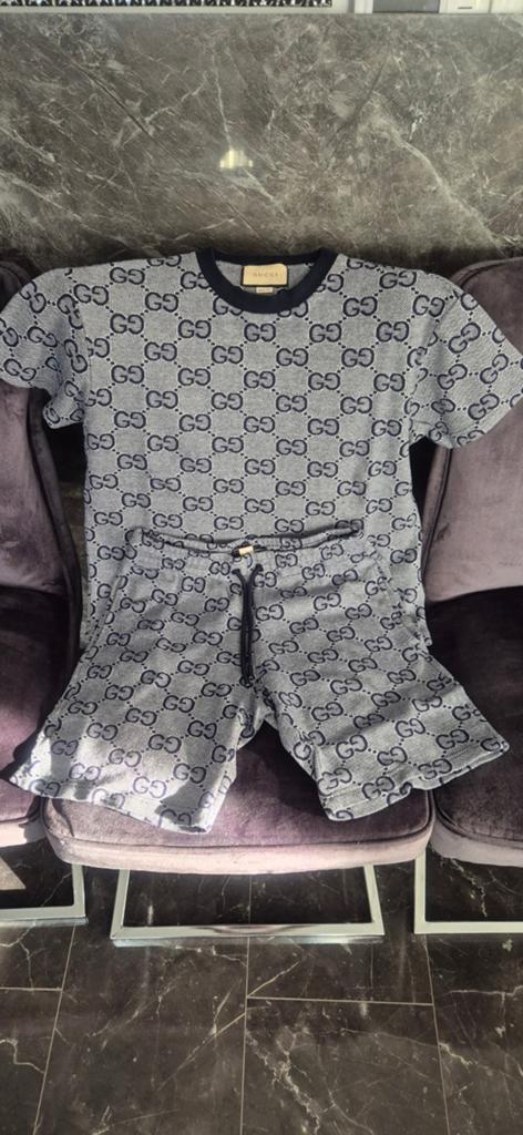 Gucci Monogram Short Set - Blauw/Lichtblauw, Kleding | Heren, Overige Herenkleding, Ophalen of Verzenden, Nieuw, Gucci