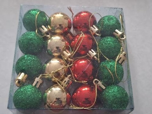 Doosje met 16 gekleurde kerstballen h, Onbekend, Ophalen of Verzenden, Zo goed als nieuw, Losse verkoop