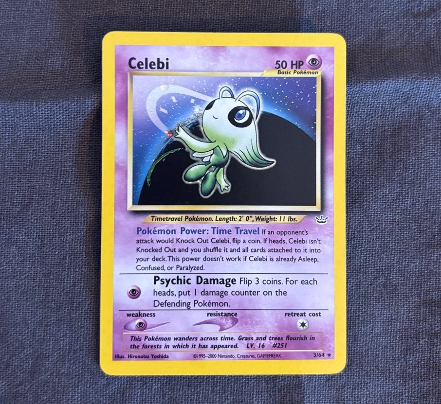 Celebi Pokémon kaart holo 3/64, Ophalen of Verzenden, Gebruikt, Losse kaart