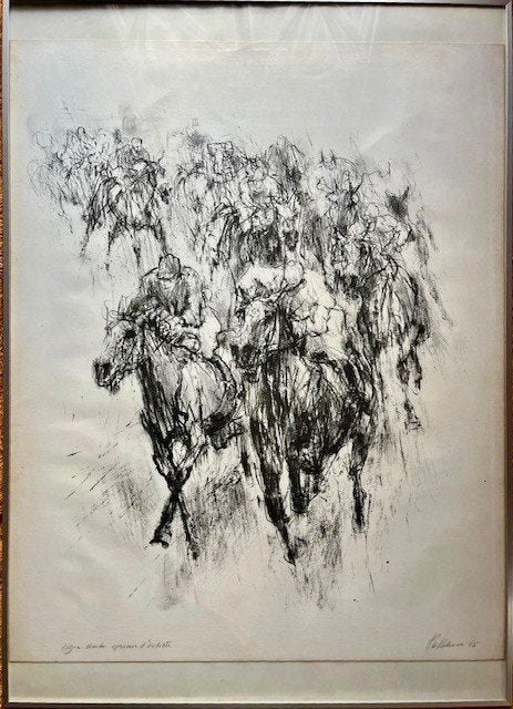 Piet Klaasse - Paardenrace, Antiek en Kunst, Kunst | Schilderijen | Modern, Ophalen