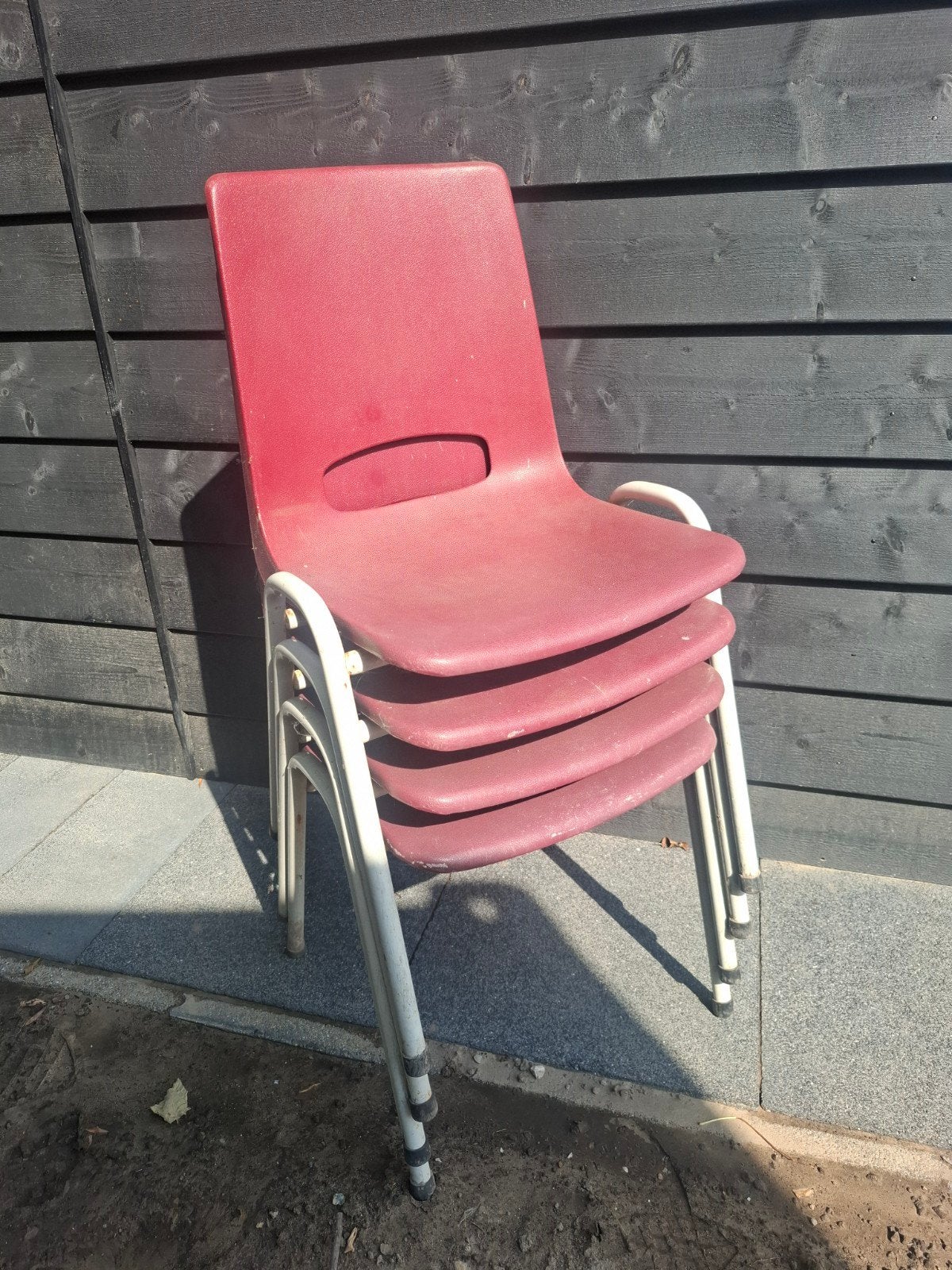 stapelstoelen, Ophalen, Gebruikt, Bruin, Vijf, Zes of meer stoelen
