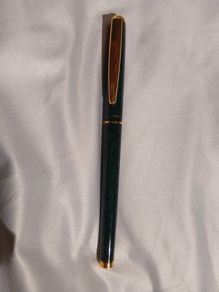 Capitol pen, 24kt gouden clip en double frills, Ophalen of Verzenden, Zo goed als nieuw