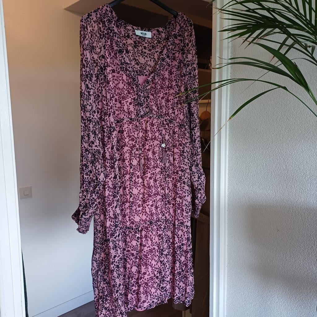 Moliin mt L, Kleding | Dames, Jurken, Ophalen of Verzenden, Zo goed als nieuw, Onder de knie