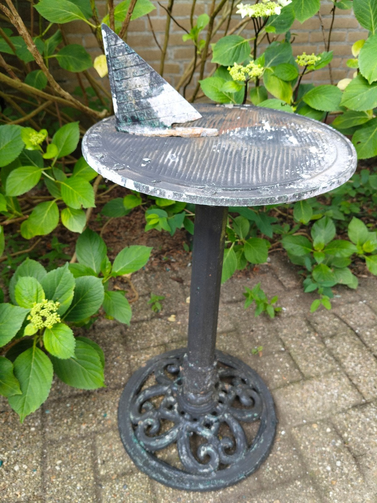 Zonnewijzer op voet, Tuin en Terras, Zonnewijzers, Ophalen, Gebruikt