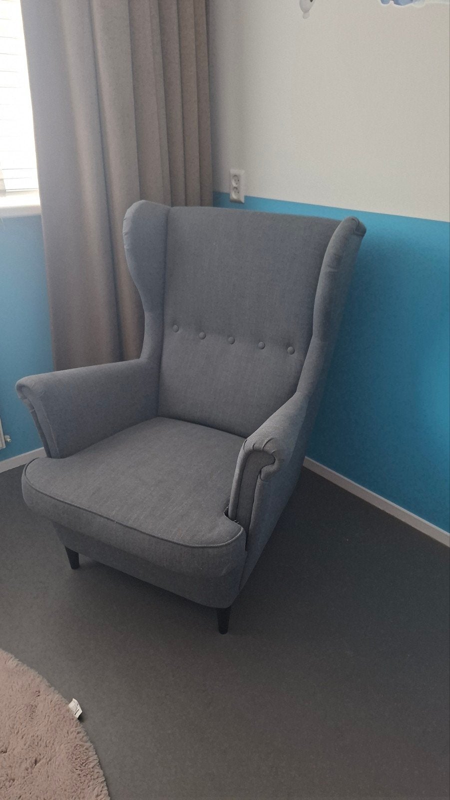 Comfortabele grijze fauteuil - Zo goed als nieuw, Huis en Inrichting, Ophalen, Klassiek/Modern, 75 tot 100 cm, Zo goed als nieuw