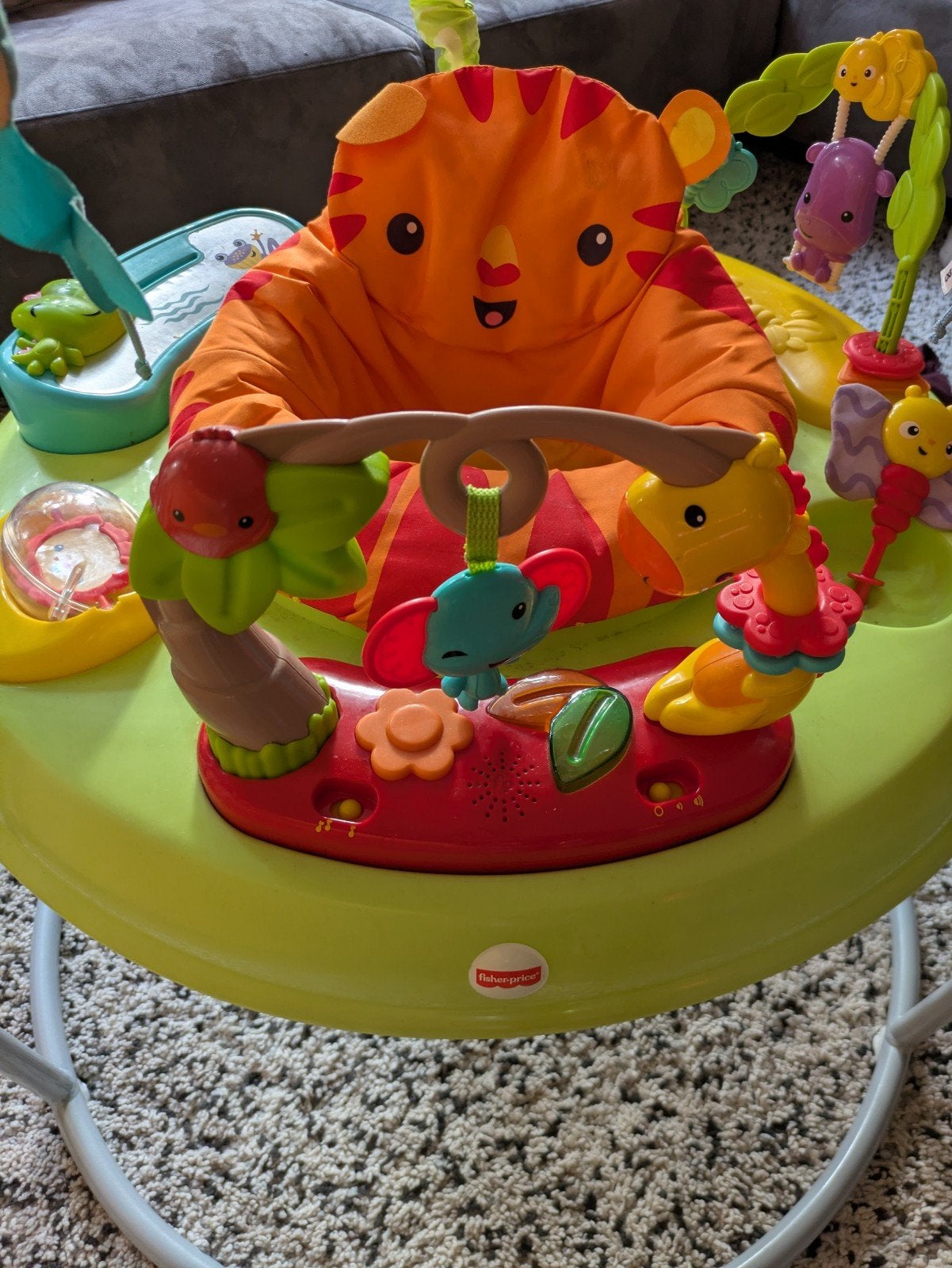 Fisher-Price Jumperoo Rainforest, Ophalen, Zo goed als nieuw, Babygym, Met licht