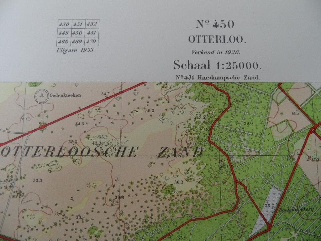 38 Otterloo Deelen foto litho 1933, Antiek en Kunst, Ophalen of Verzenden