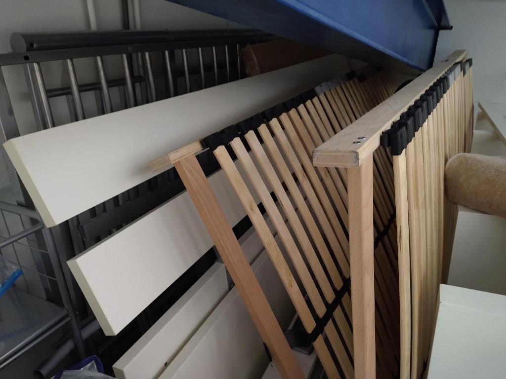 Ikea HOPEN bedframe + elektrisch verstelbare lattenbodems, Huis en Inrichting, Slaapkamer | Bedden, Ophalen, Wit, Tweepersoons