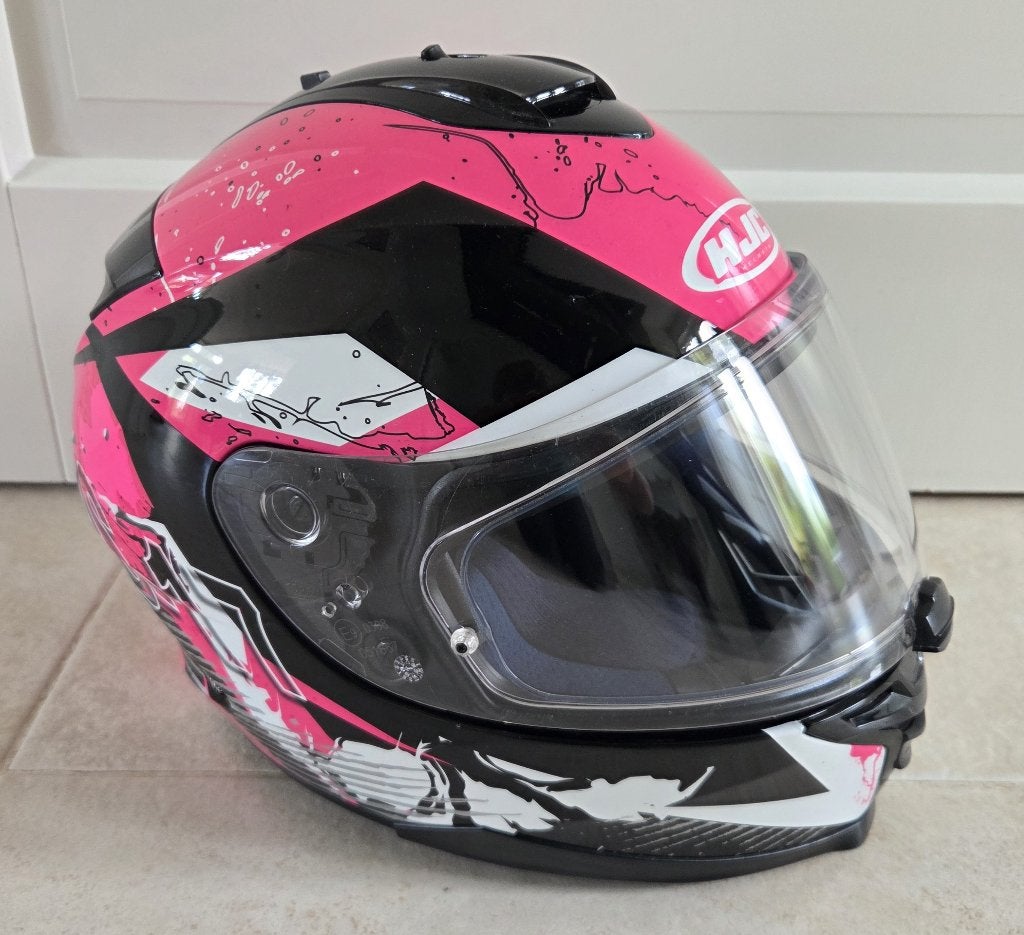 Roze HJC integraal helm IS-17, maat XS (53-54 cm), Motoren, XS, HJC, Ophalen of Verzenden, Integraalhelm