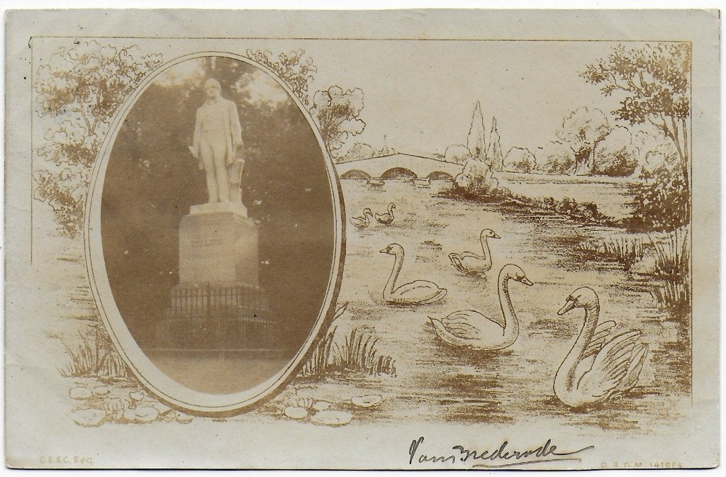 Rotterdam Tollens monument Gelopen Ansichtkaart ( B6721), Ophalen of Verzenden, Voor 1920, Gelopen, Zuid-Holland