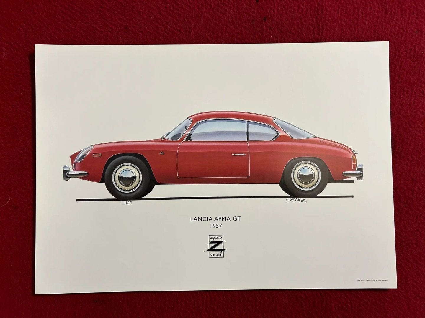 ”LANCIA APPIA GT” poster door Zagato, Ophalen of Verzenden, Gelezen