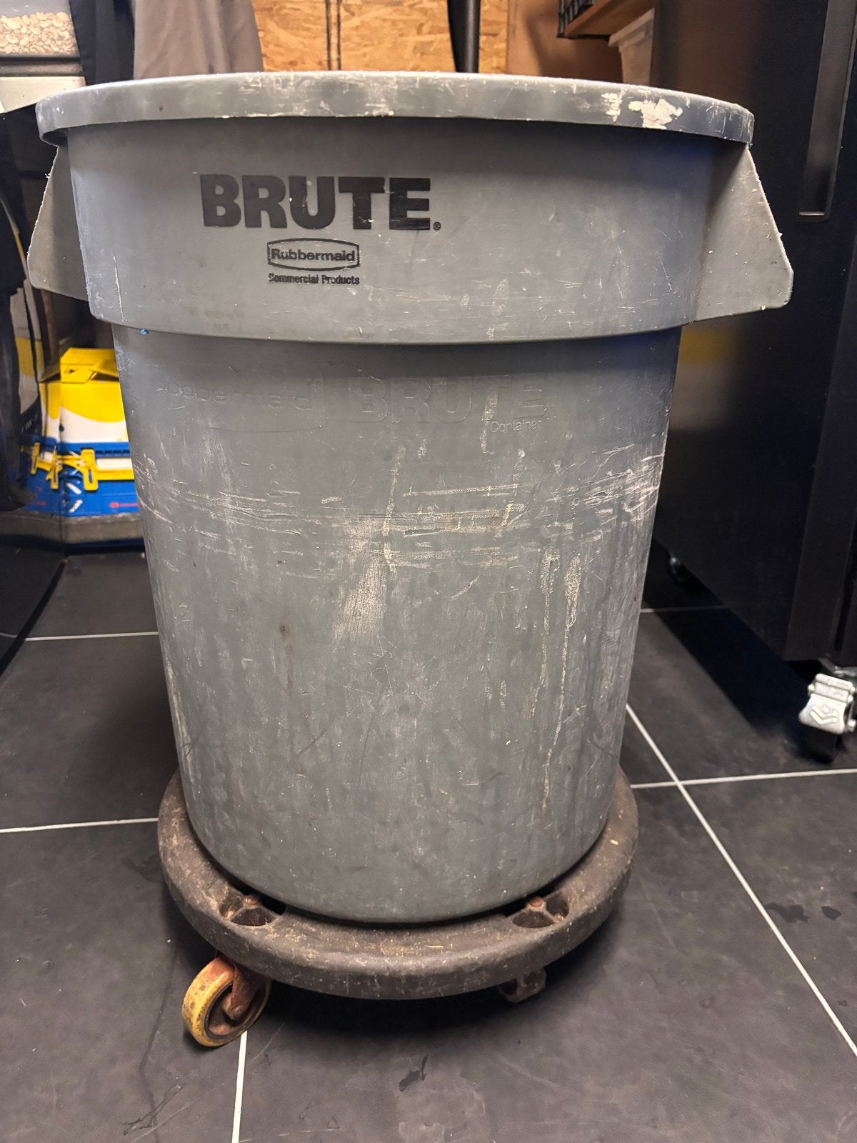 Rubbermaid Brute 75L Ronde container, 40 liter of meer, Ophalen, Gebruikt, Kunststof