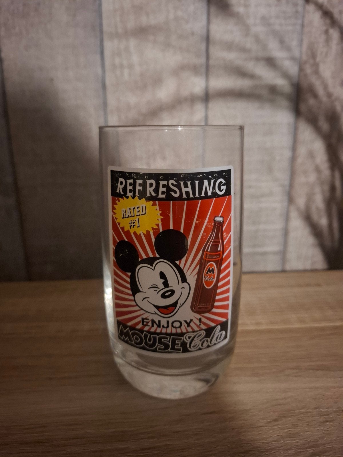 Disney Mickey Mouse Cola Glas - Disneyland Paris, Ophalen of Verzenden, Mickey Mouse, Zo goed als nieuw, Servies