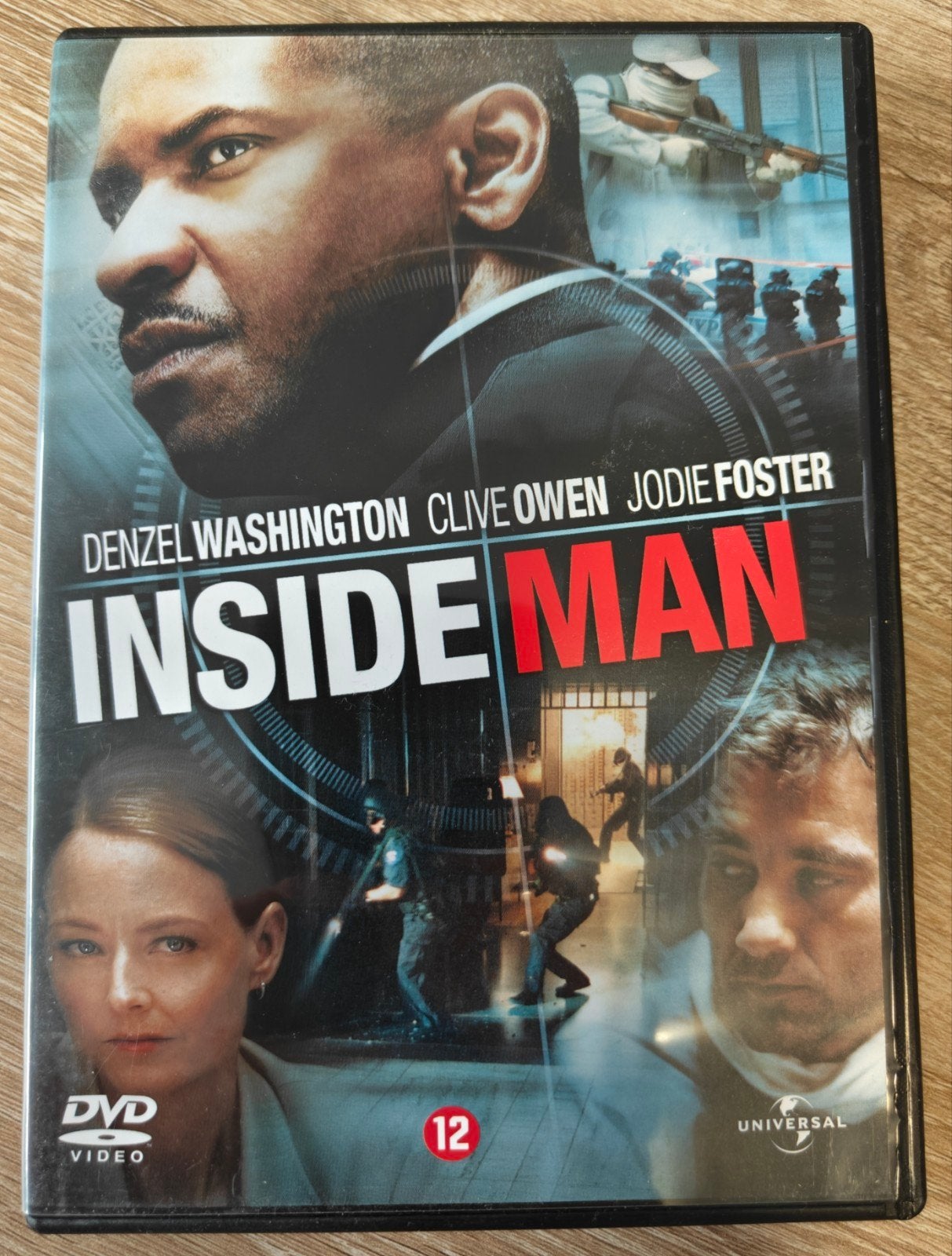 DVD - Inside Man - Denzel Washington & Jodie Foster, Vanaf 12 jaar, Ophalen of Verzenden, Zo goed als nieuw, Actiethriller