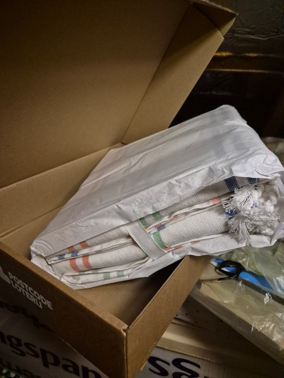Twee nieuwe hamamdoeken Postcodeloterij, Ophalen of Verzenden, Nieuw, Meerkleurig, Textiel