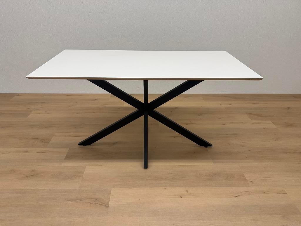 Rechthoekige eettafel Fenix Bianco Malé 140x70, Huis en Inrichting, 100 tot 150 cm, Zo goed als nieuw, Rechthoekig, Info@betaalbaar-design.nl
