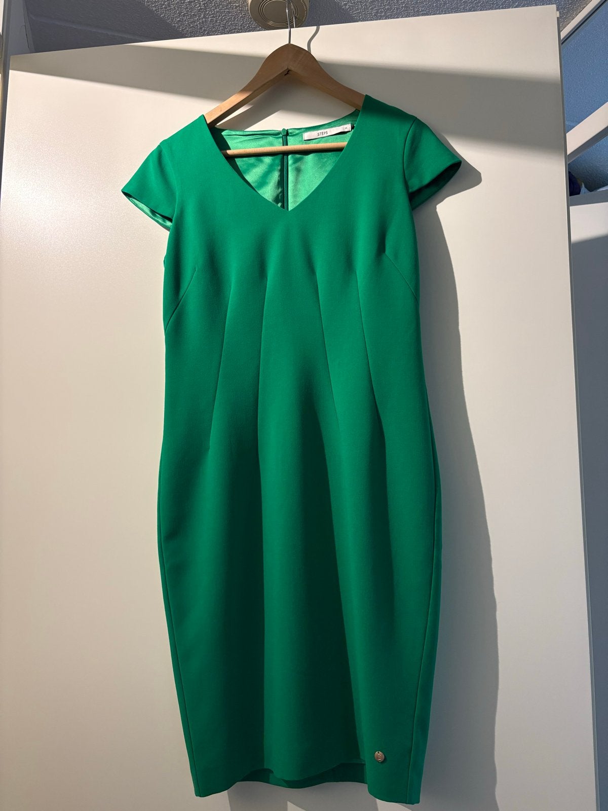 Steps Groene Jurk Maat 36 (S) - Zo goed als nieuw, Kleding | Dames, Jurken, Ophalen of Verzenden, Zo goed als nieuw, Maat 36 (S)