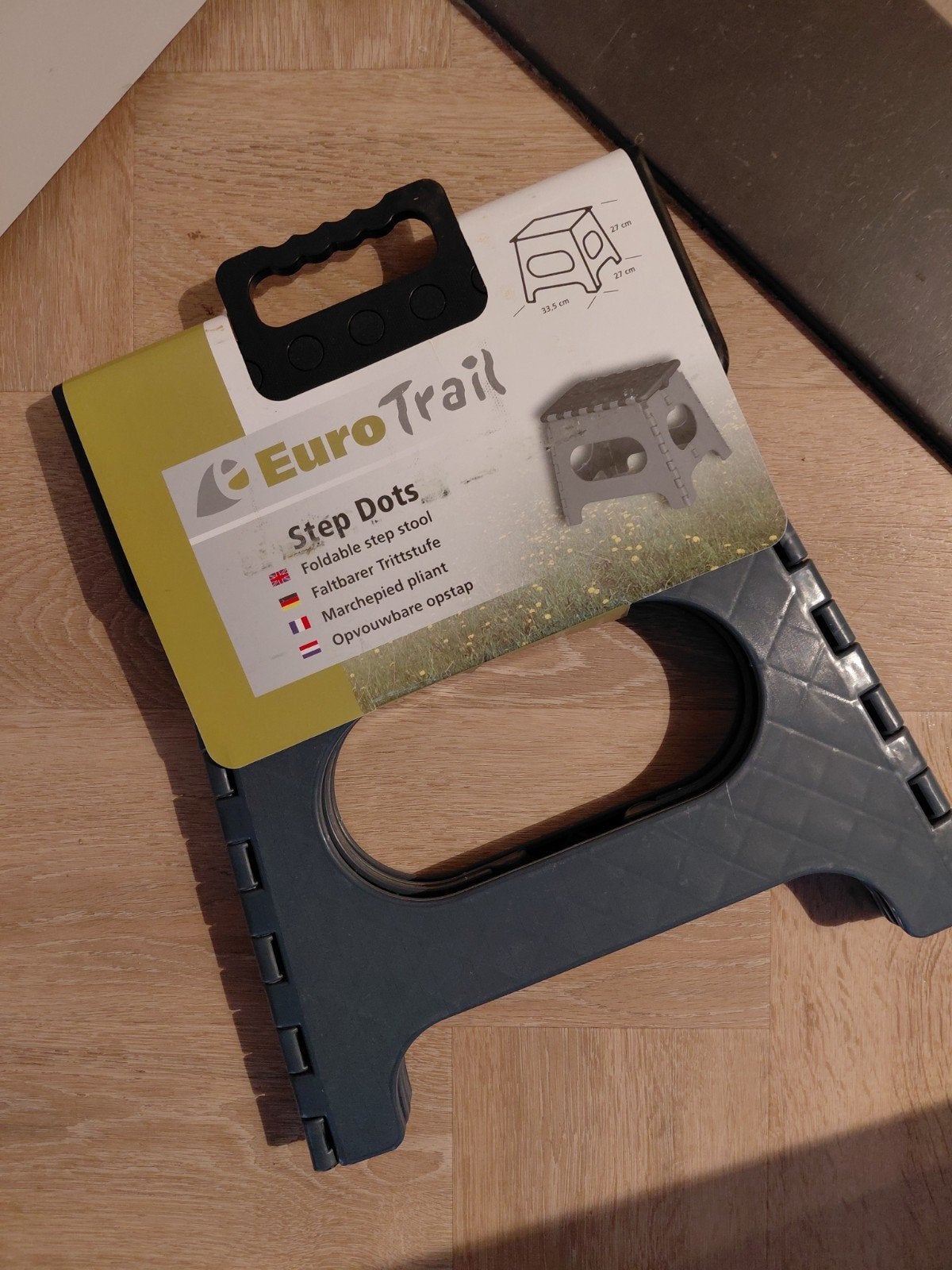 Nieuw Opklaptrapje - Zwart/Grijs - 130 kg draagvermogen, Trap, Nieuw, Ophalen of Verzenden, Opvouwbaar of Inschuifbaar