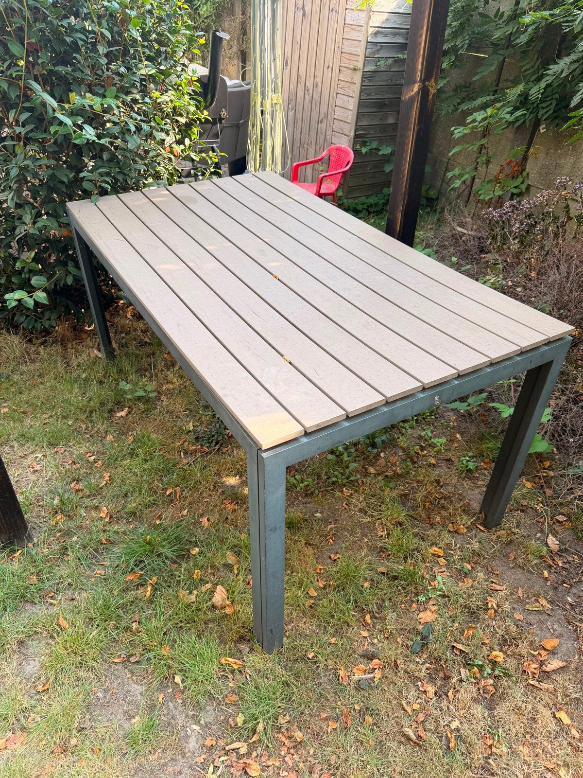 Tuin-/eettafel 160x90 cm - Ideaal voor buiten, Tuin en Terras, Ophalen, Gebruikt, Rechthoekig, Metaal