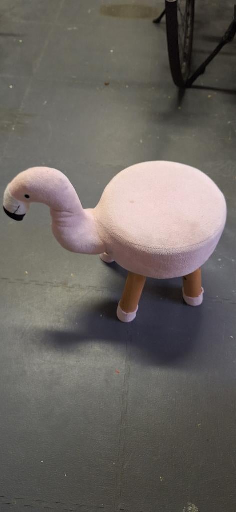 Flamingo Krukje Licht Roze met 3 Houten Poten, Ophalen, Gebruikt, Overige typen
