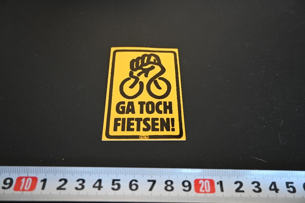 sticker GA TOCH FIETSEN  Fiets, Ophalen, Zo goed als nieuw, Sticker