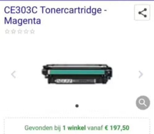 NIEUW! HP color laserjet magenta ce303-00003 €36.99, Ophalen of Verzenden, Nieuw, Cartridge