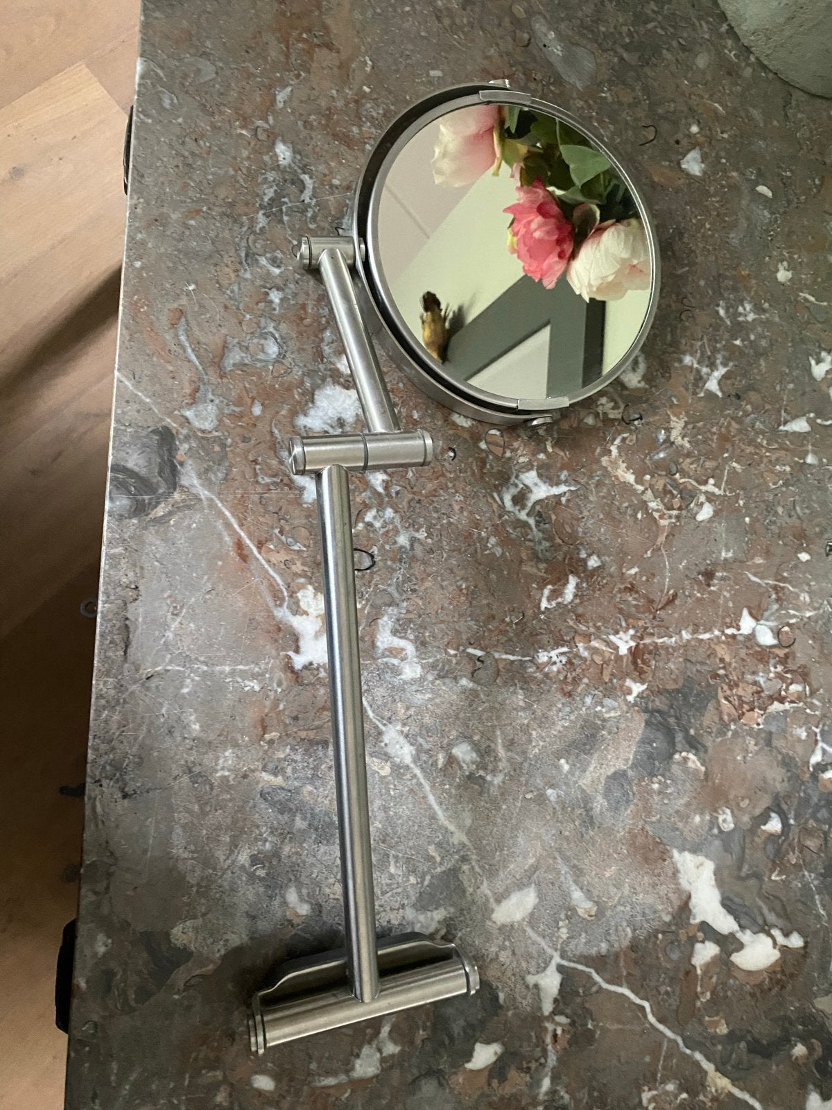 Vergrotende Make-up Spiegel op Voet -Scheerspiegel, Huis en Inrichting, Woonaccessoires | Spiegels, Minder dan 50 cm, Rond, Ophalen of Verzenden