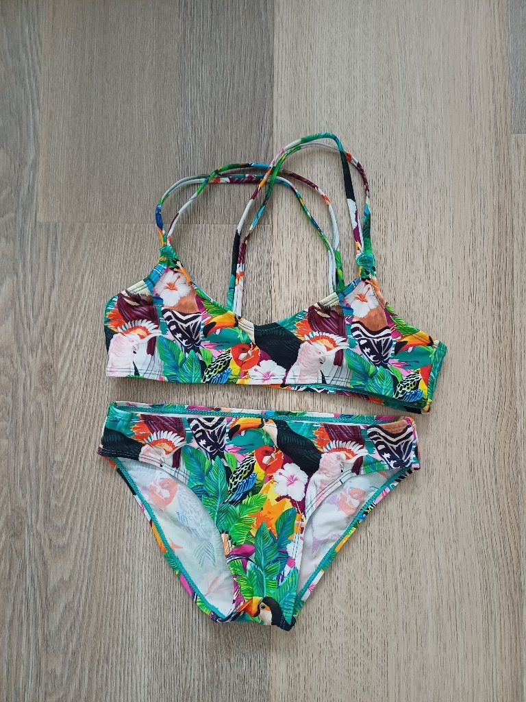 Bikini, H&M, tropisch print, maat 146-152, als NIEUW!!!, Ophalen of Verzenden, Zo goed als nieuw, Meisje, Sport- of Zwemkleding
