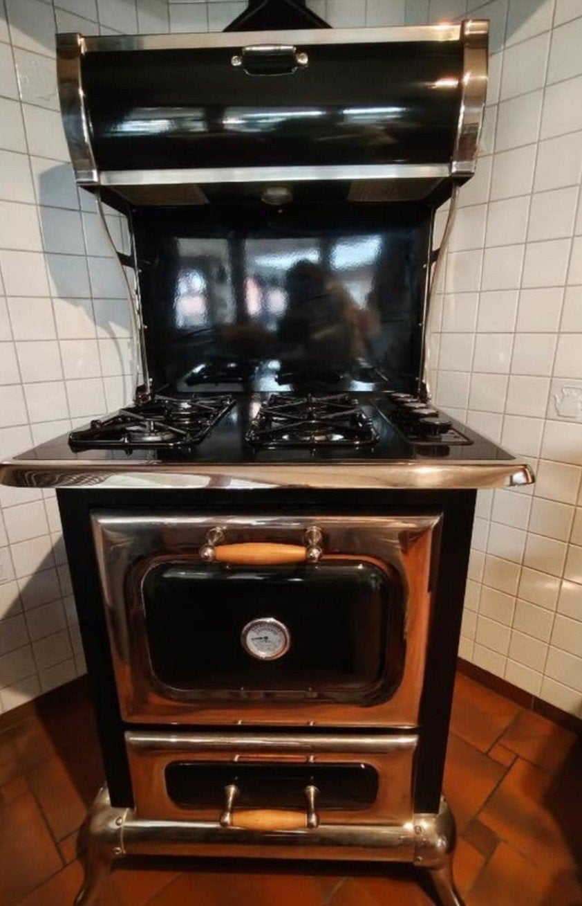 Heartland oven met afzuigkap - werkt, thermostaat defect, Ophalen, Gebruikt, 60 cm of meer, Grill