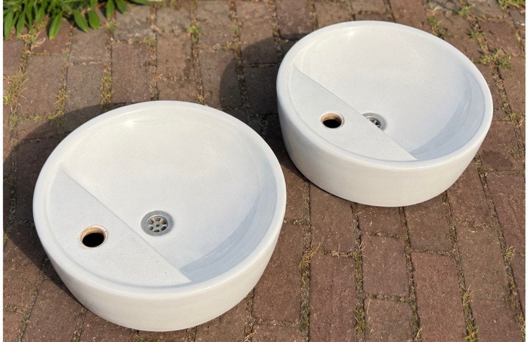 Opzetwastafel, wit, 45 cm, Huis en Inrichting, Ophalen, Gebruikt