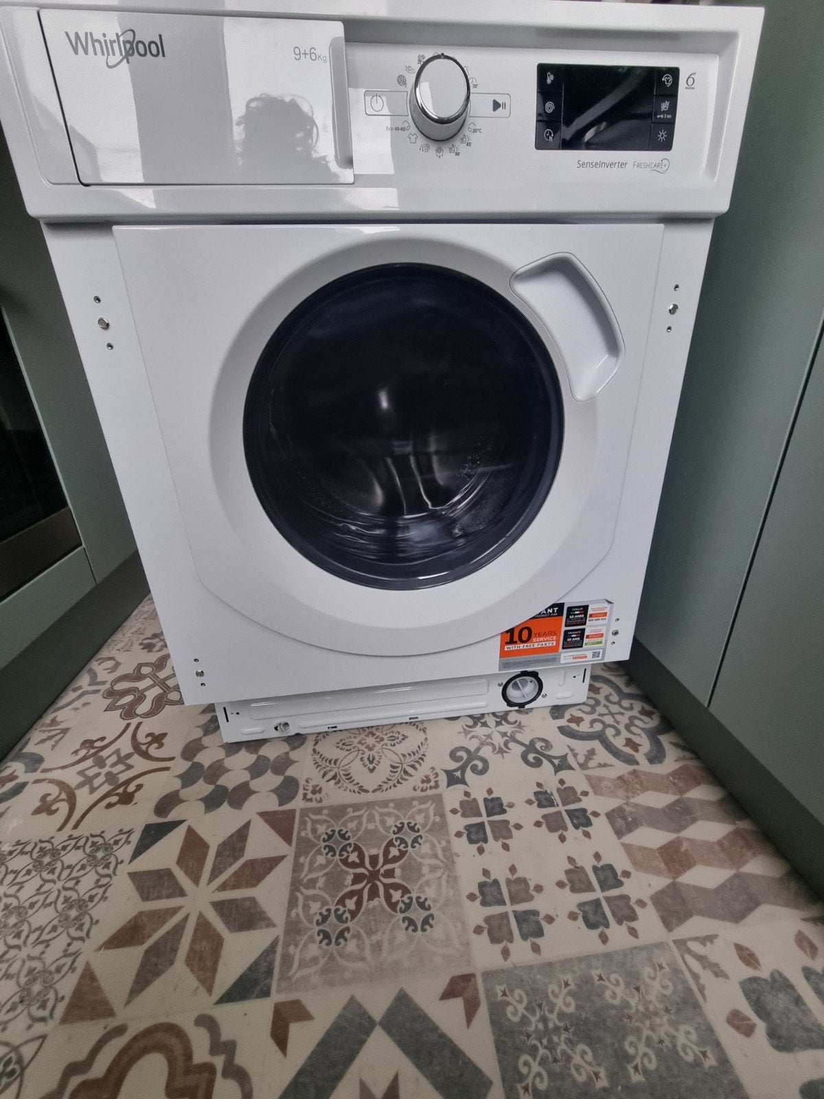 Whirpool was-droogcombinatie 9+6kg, Witgoed en Apparatuur, 8 tot 10 kg, Ophalen, Nieuw, 85 tot 90 cm