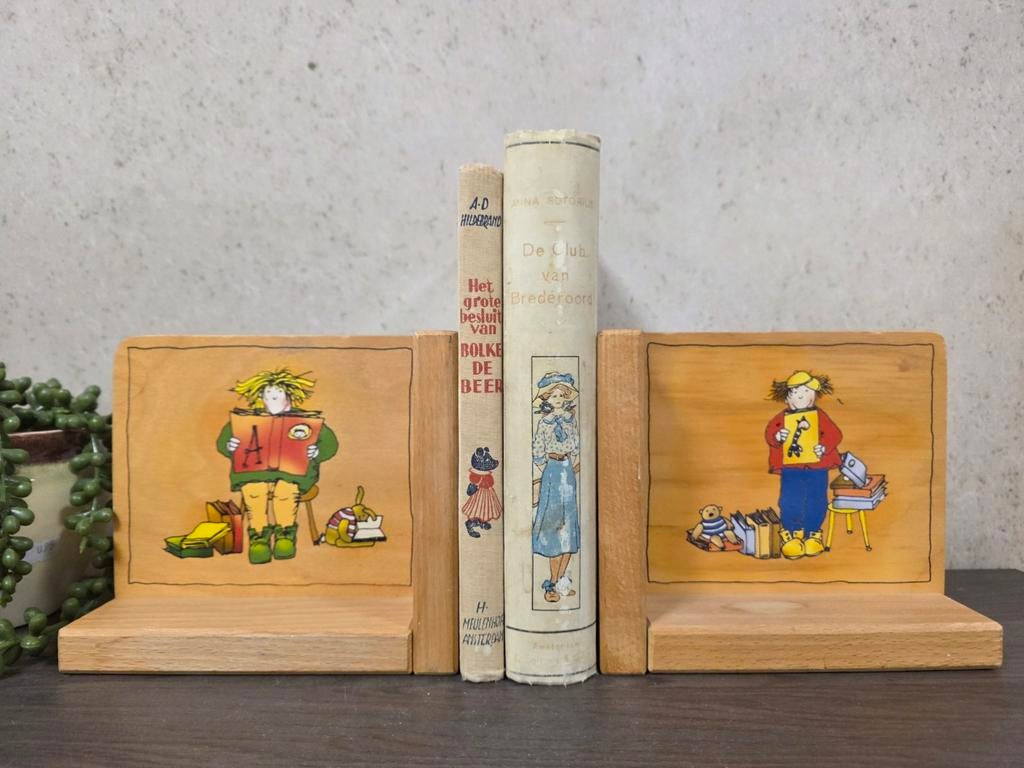 Janbibejan boekensteunen hout, Ophalen of Verzenden, Zo goed als nieuw, Overige typen