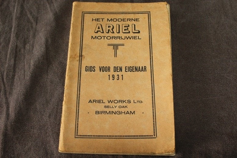 Ariel 1931 motorrijwiel gids voor de eigenaar SB SF SG LB 4F, Ophalen of Verzenden, Overige merken