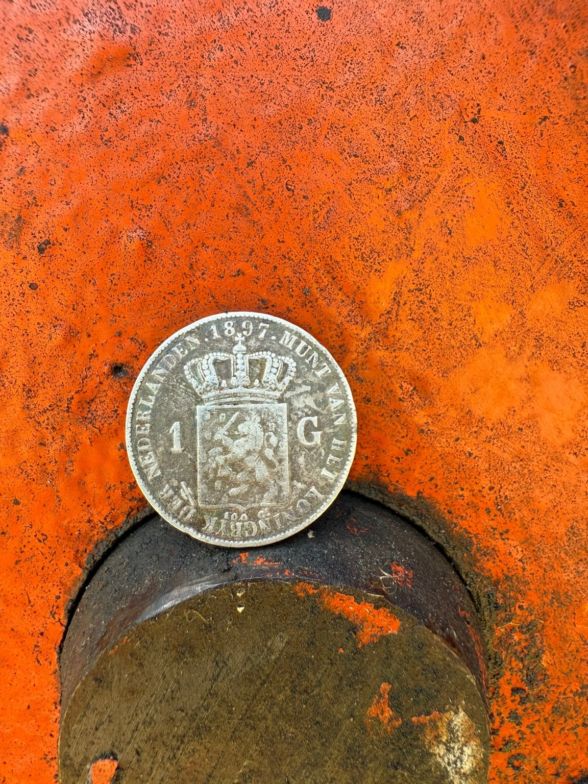 Wilhelmina gulden uit 1897, 1 gulden, Zilver, Ophalen of Verzenden, Koningin Wilhelmina